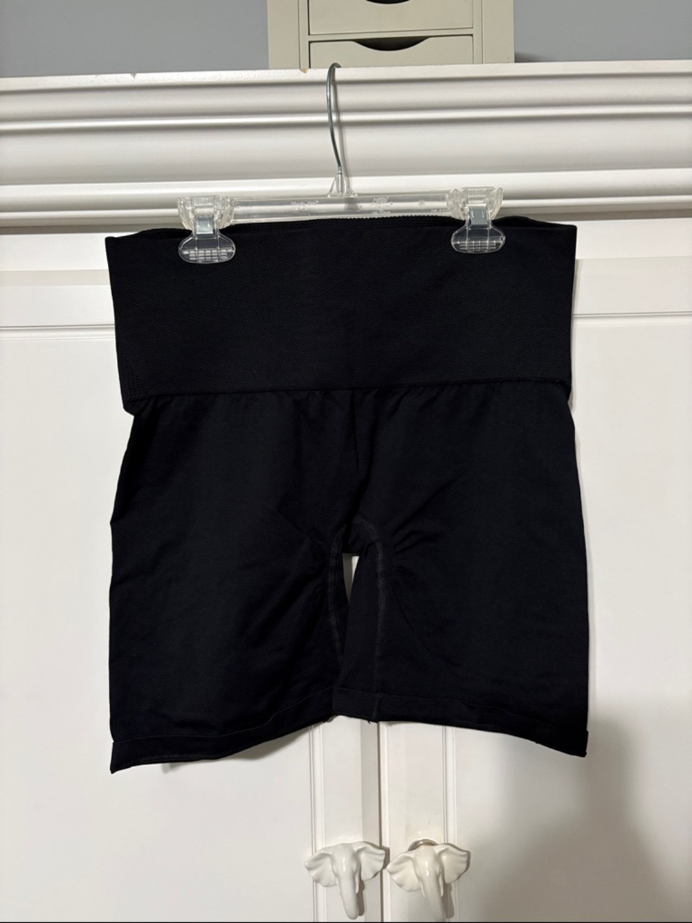 Maternity Black High-Waist Shaping Shorts
